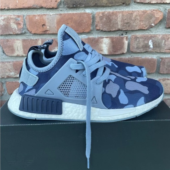 ADIDAS “NMD XR1” WOMENS SNEAKERS- BLUE DUCK CAMO- SZ 7.5. New w/box - Picture 1 of 6